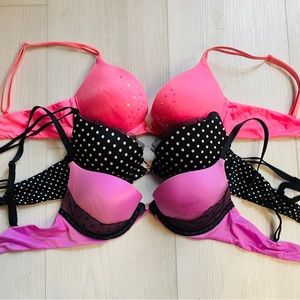 Victoria’s Secret Very Sexy push-up bras. Set of three